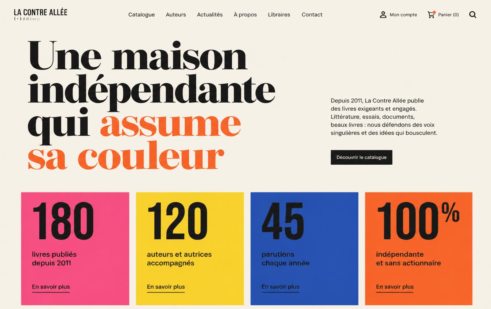 Site vitrine La Contre Allée